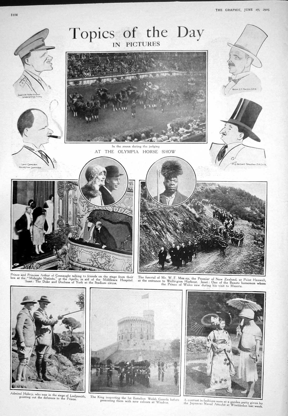 Old 1925 Olympia Horse Show Connaught Halsey Windsor Castle Statue Bu 20th