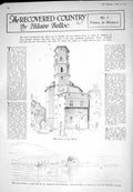 Antique Old Print 1925 Church San Nicolas Palma Majorca Castle Bellver Spain