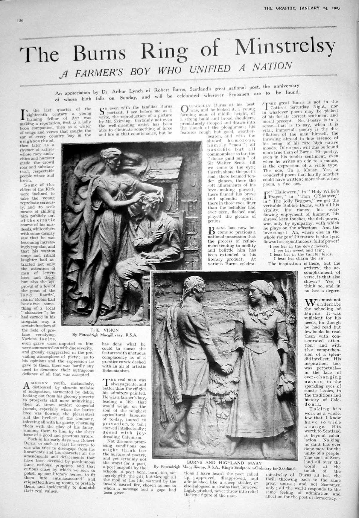 Antique Print 1925 Germany GDigging Historic Cards Burns Highland Mary Marg