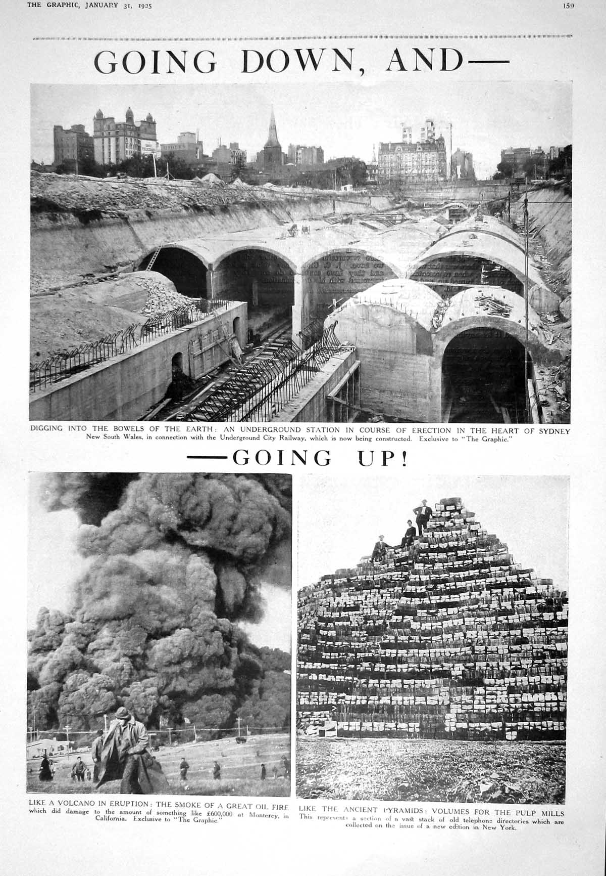 Old 1925 Underground Station Sydney Oil Fire California Pulp Mills Ru 20th