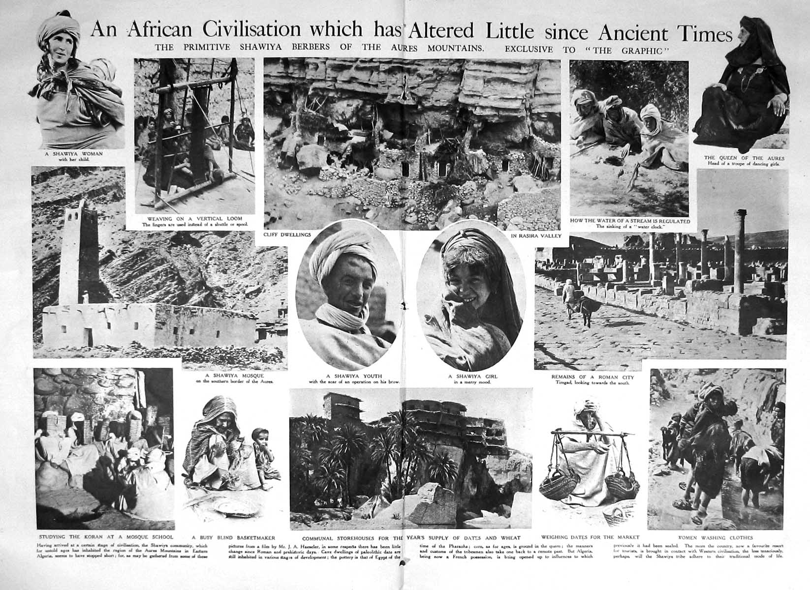 Old 1925 Stag Hunting Scotland Mountains Africa Shawiya Aures Mountai 20th