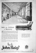 Antique Print 1925 John Haig Scotch Whisky Markinch Fife Aston Hall Day Bed