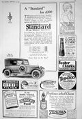 Antique Old Print 1925 Standard Motor Car Zenobia Bengers Food Konus Kemik 20th