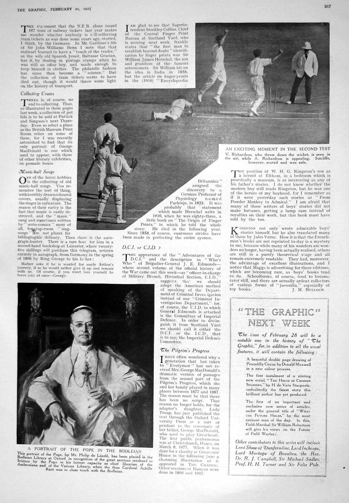Old 1925 Cricket Richardson Pope Laszlo Cairo Tram Balham London Hous 20th