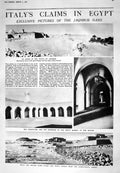 Old 1925 Italy Walls Jaghbub Cloisters Mosque Senussi Courtyard Oasis 20th