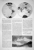 Old 1925 Mount Everest World Hemispheres Exploration Wood Street Comp 20th