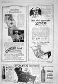 Old Print 1925 Atco Motor Mower Benger'S Food Chair Grant'S Brandy Kemik 20th