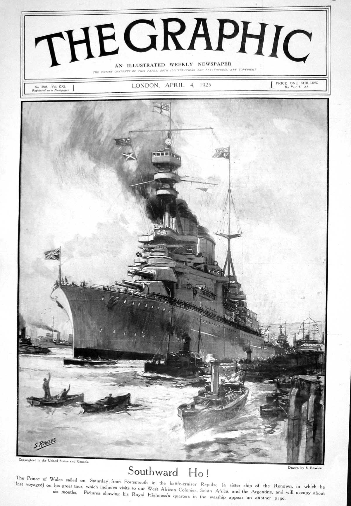 Old 1925 Prince Wales Ship Repulse Portsmouth Lord Jellicoe Horse Sho 20th