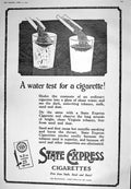 Old 1925 Advertisement State Express Cigarettes Tobacco Water Test Ar 20th
