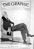 Old 1925 Cartoon Lord Balfour R33 Airship Cardington Loch Enaich Ice 20th