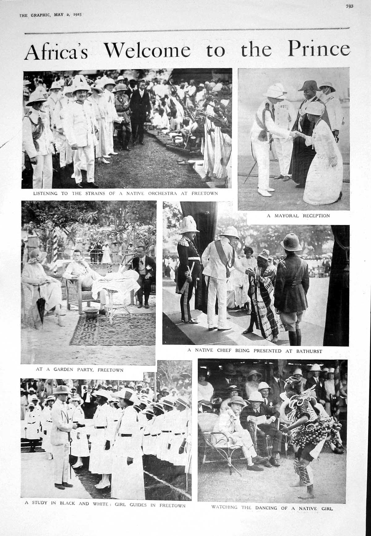 Old 1925 Africa Prince Wales Orchestra Freetown Girl Guides Shawls Sp 20th