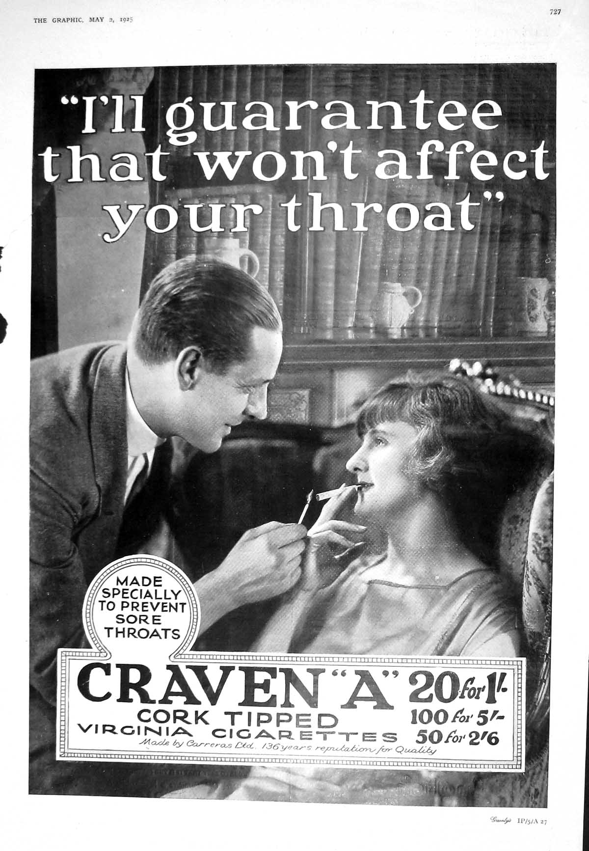 Antique Old Print 1925 Craven Cigarettes Wooden Windmill Lavender Soap Polish