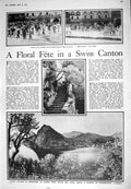 Old Print 1925 Camellis Spring Festival Play Locarno Ballet Lugano Monte 20th