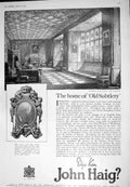 Old 1925 Advertisement John Haig Scotch Whisky Beauvais Tapestry Bouc 20th