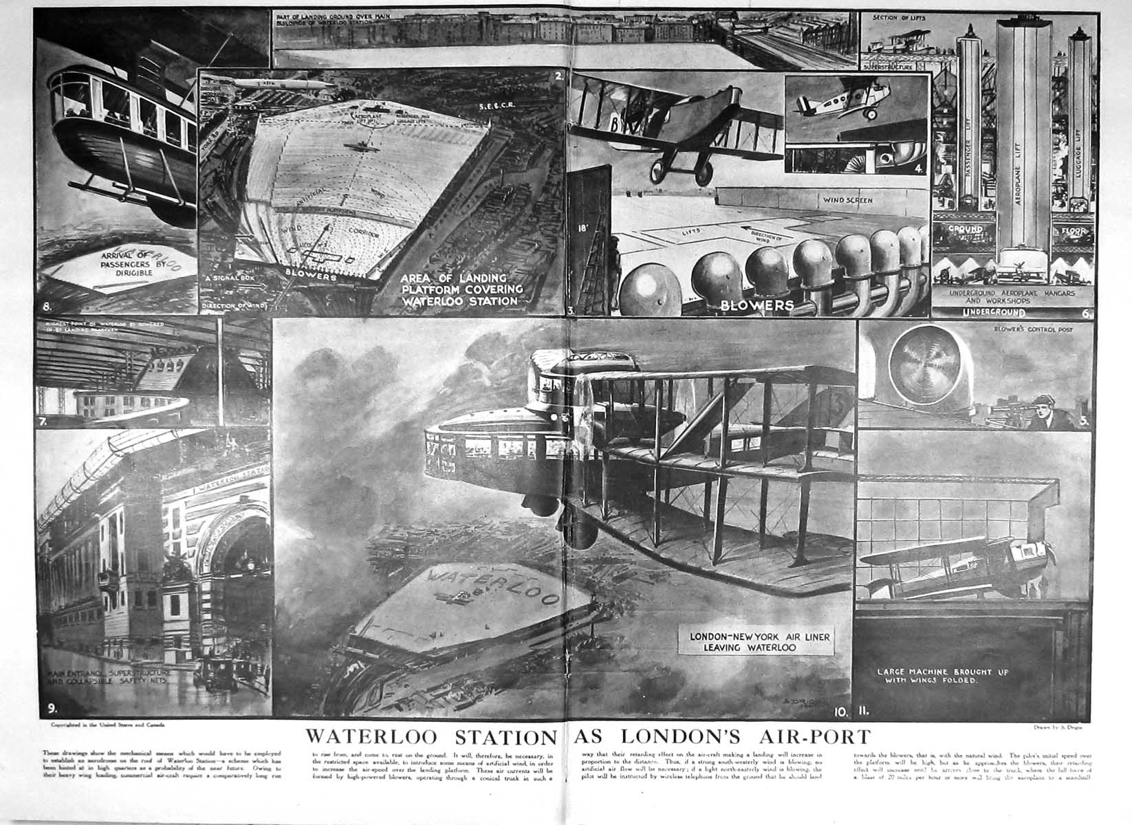 Old 1925 Macmillan Kedleston Royal Academy Art Waterloo Air Liner Lon 20th