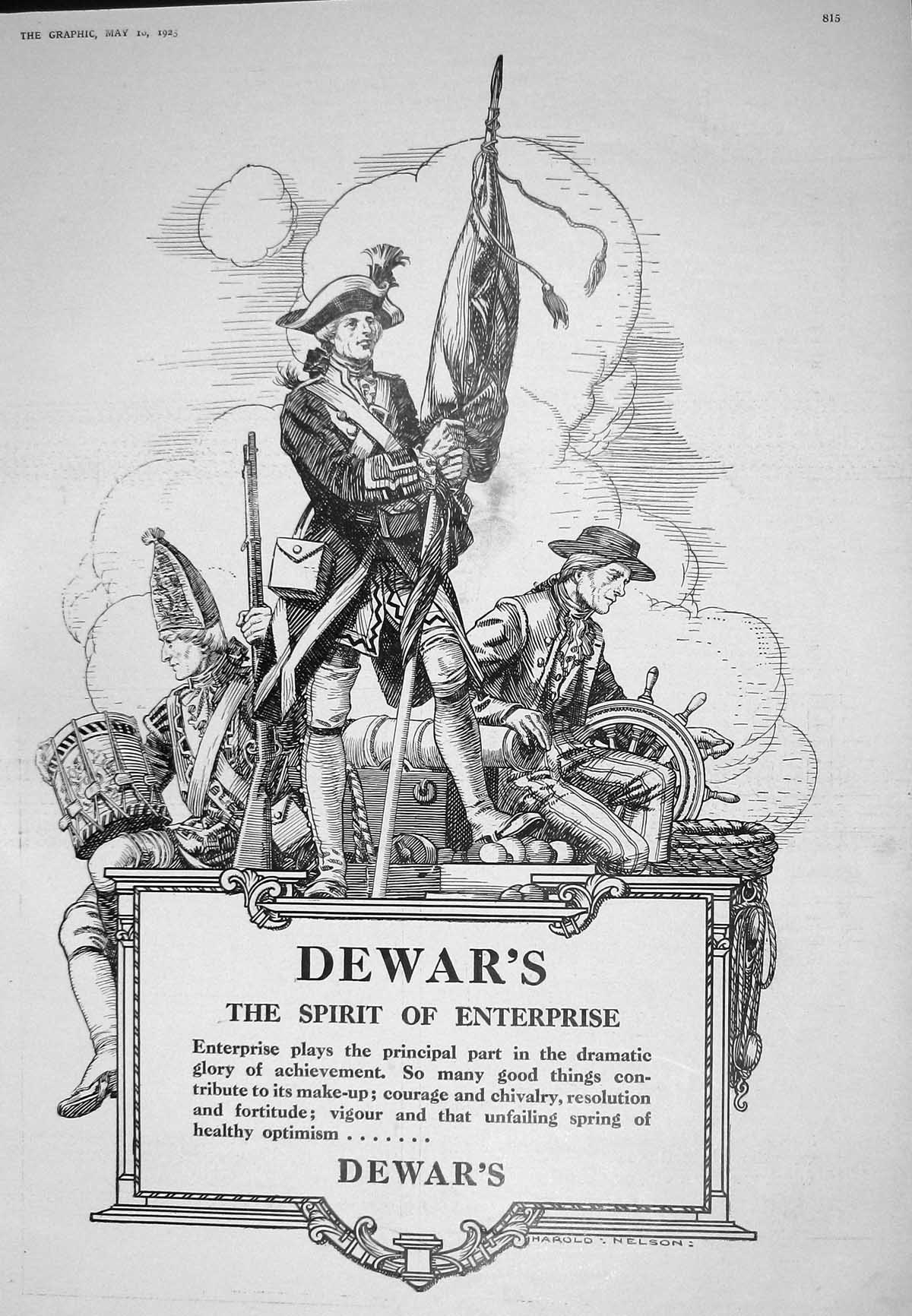 Antique Old Print 1925 Dewars Scotch Whisky Furniture Bed Cerebos Salt Bols