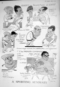 Old 1925 Sport Cricket Lords Tennis Nuthall Harris Hearne Hulton Harp 20th