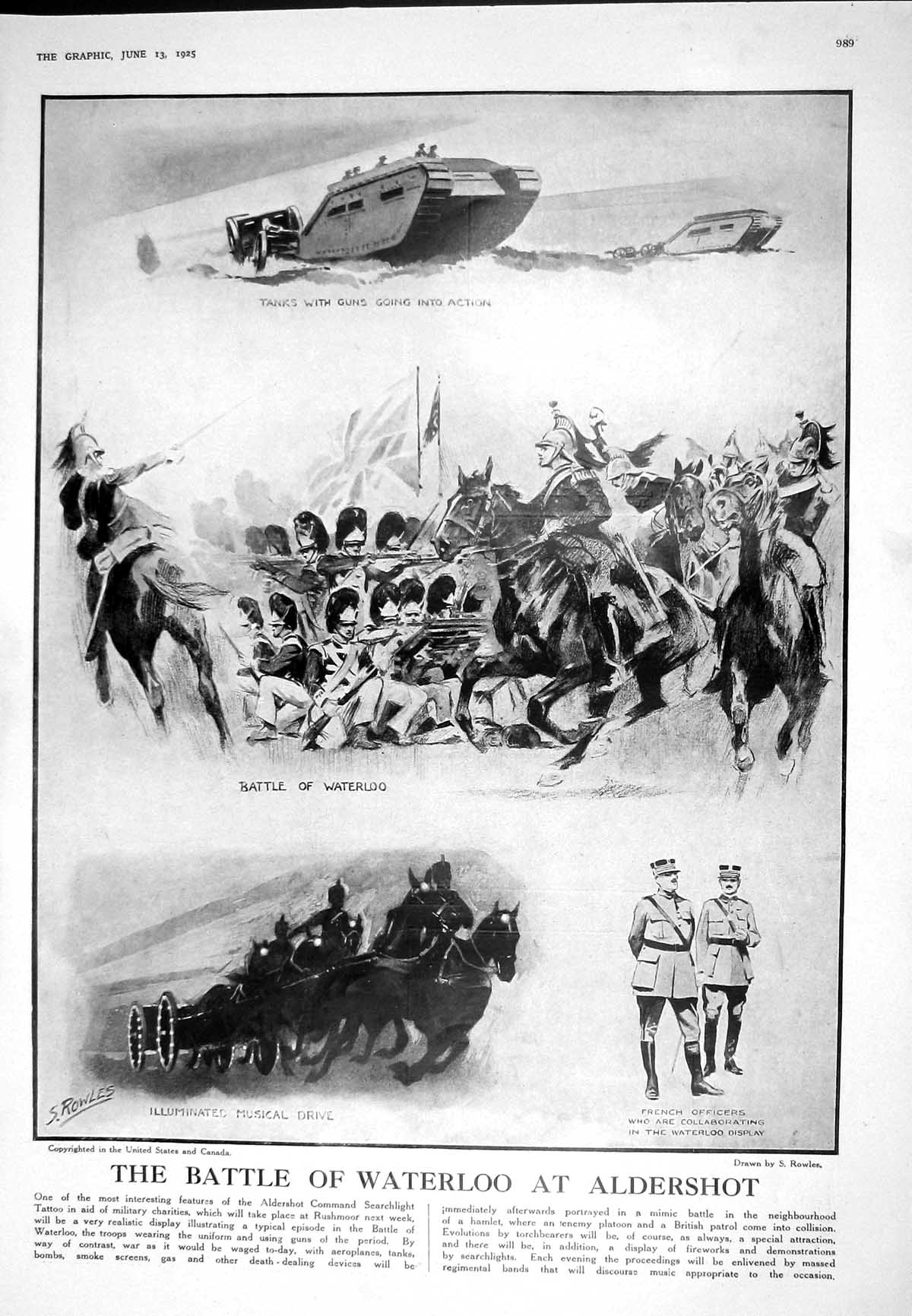 Old 1925 Battle Waterloo Aldershot War Tank Viscount Haldane Birkenhe 20th