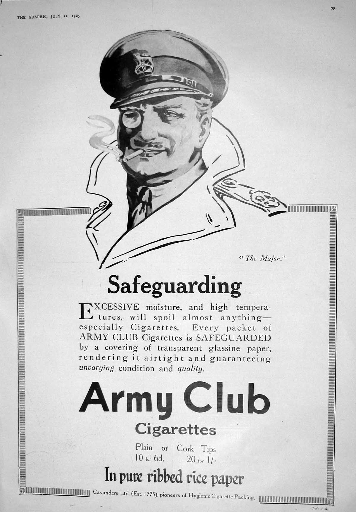 Old Print 1925 Army Club Cigarettes Floral Fete Geneva Naples Ferodo Car 20th