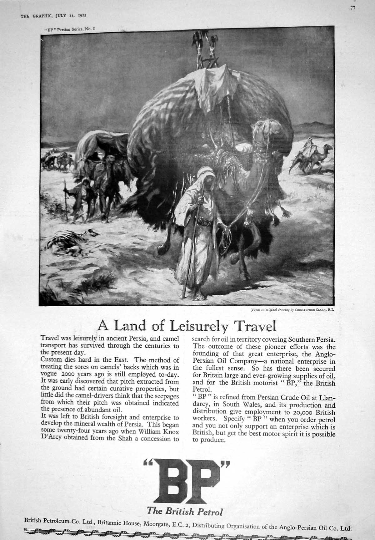 Antique Old Print 1925 British Petroleum Petrol Vichy Beehchams Pills Canada