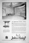 Antique Old Print 1925 John Haig Scotch Whisky Markinch Fife Madame Gautreau
