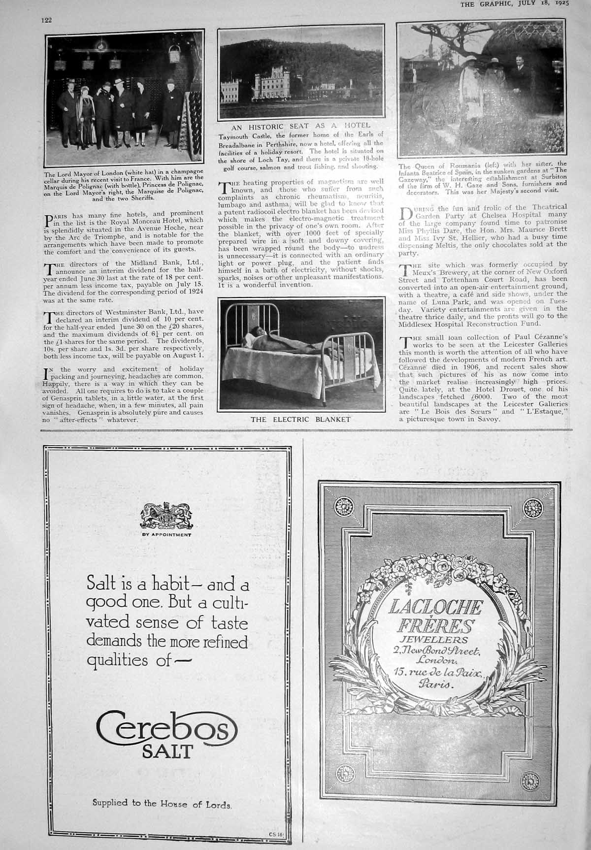 Old 1925 Mayor London Polignac Taymouth Castle Queen Roumania Electri 20th