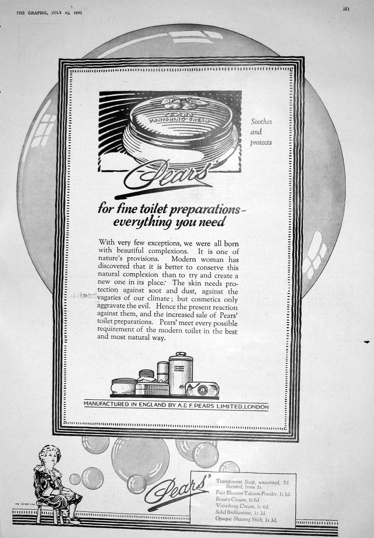 Antique Old Print 1925 Pears Transparent Soap Ultima Jasper Golf Guy Burney