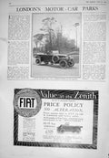 Old Print 1925 Six-Cylinder Sports Fiat Car Lms Railway Aertex Underwear 20th