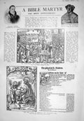 Old 1925 William Tindale Cochlaeus Bible Martyr Seaside Family Childr 20th