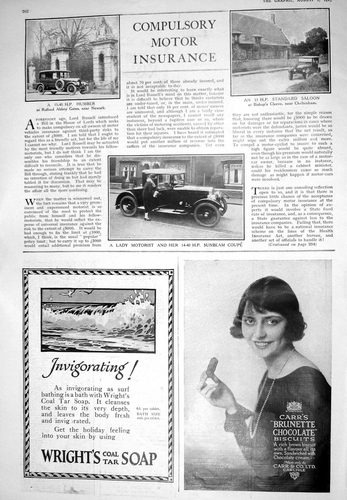 Old 1925 Humber Motor Car Standard Saloon Sunbeam Coupe Scotland Rail 20th