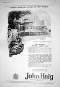Antique Old Print 1925 John Haig Scotch Whisky Fashion Chiffon Frock Crystals