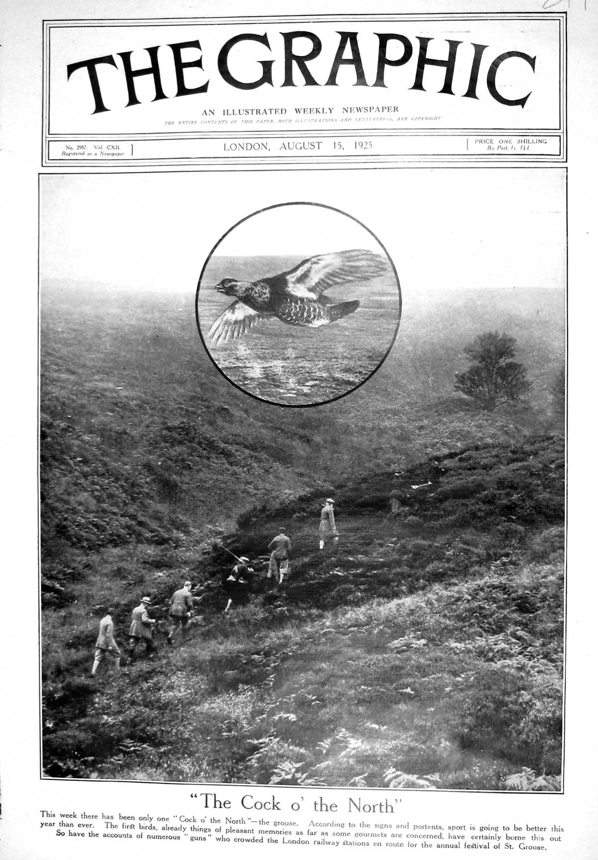 Old 1925 Grouse Hunting Shooting Scotland Briand Chamberlain Villette 20th