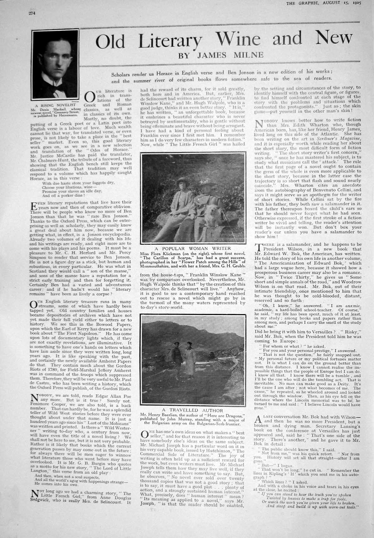 Old 1925 Novelist Mackail Klickman Henry Baerlien Ship Royal Oak Cowe 20th