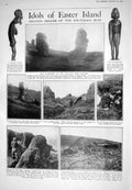 Old 1925 Totem Guardians Volcano Ranu Raraku Idols Anakena Royal Air 20th