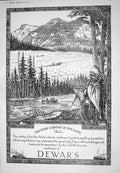 Antique Old Print 1925 Dewars Scotch Whisky Shakespeare Hall'S Croft Susannah