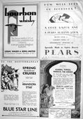 Old Print 1930 Bourbon Whisky Pears Blue Star Line Cruises Grant'S Whisky 20th