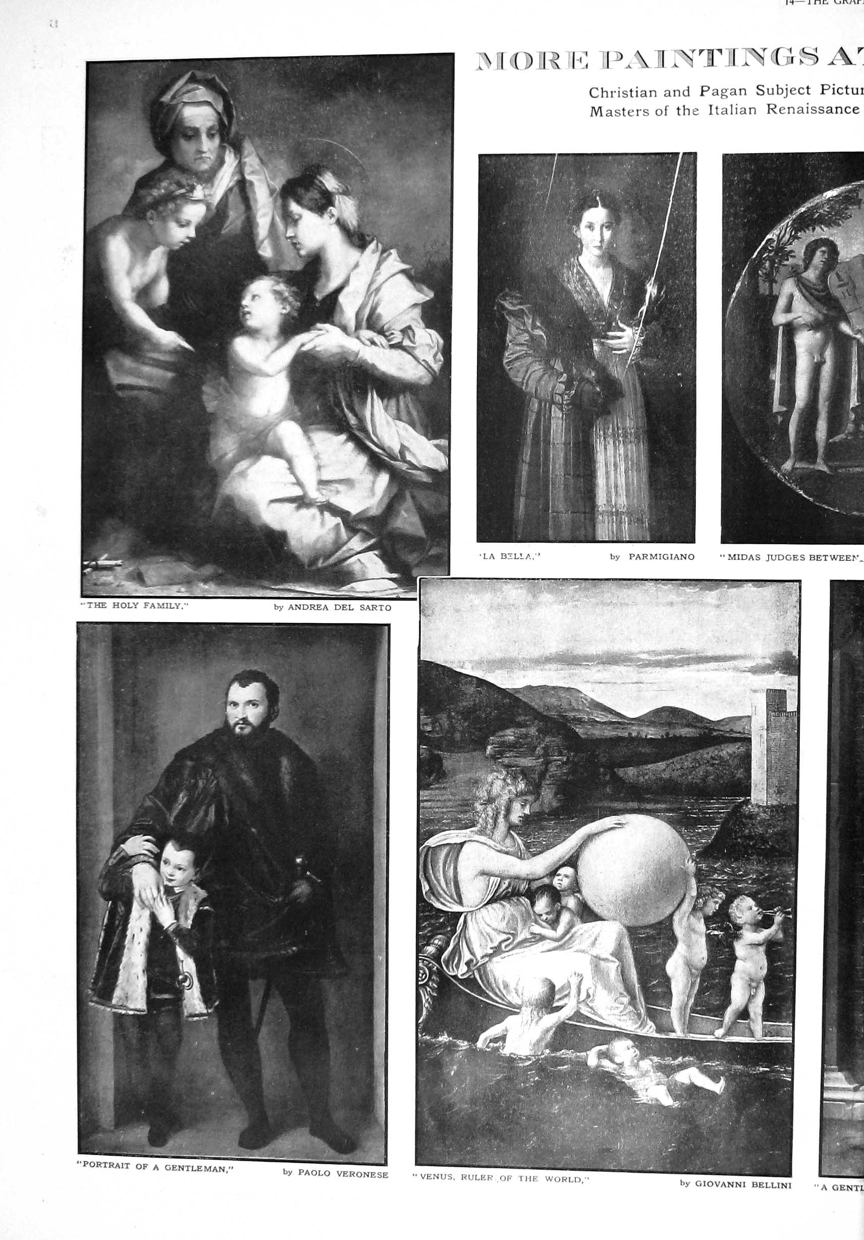 Old 1930 Burlington House Art Holy Family Venus Midas Catherine Sodom 20th