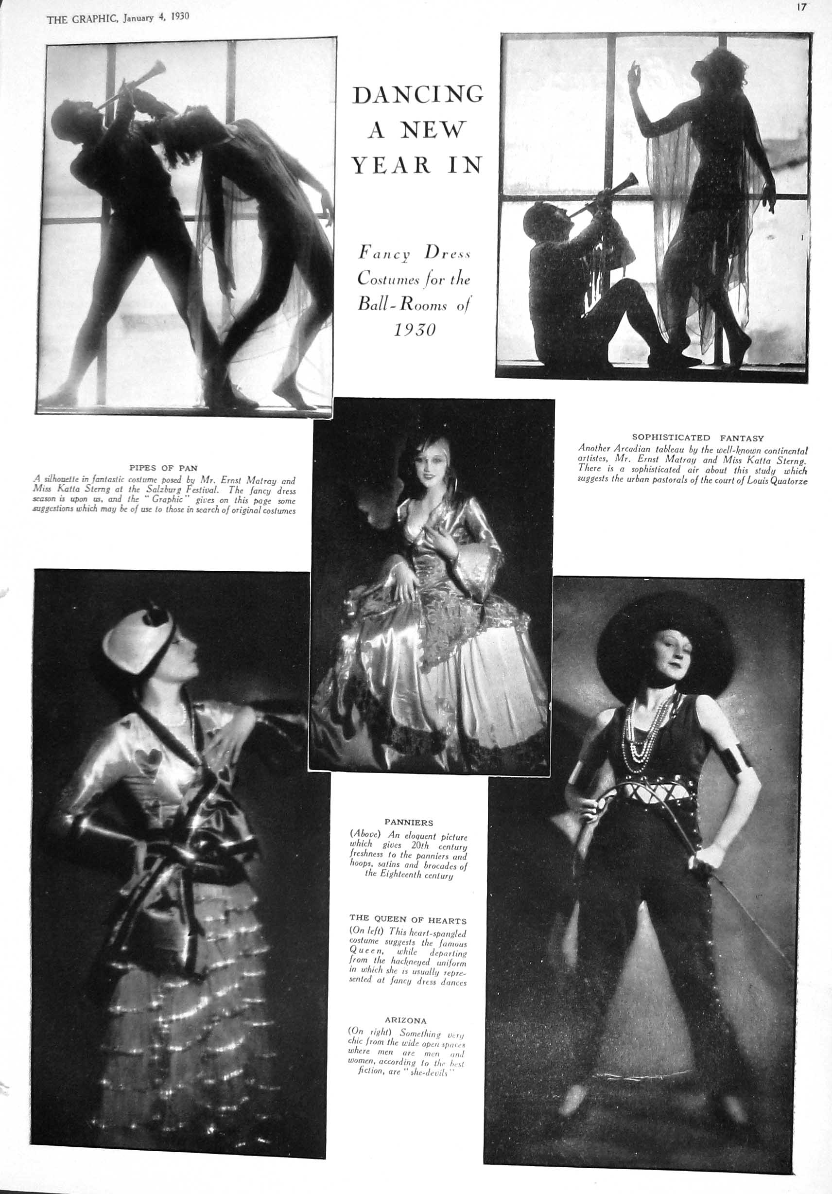 Old 1930 Fancy Dress Costumes Panniers Queen Hearts Pipes Pan Herr Ei 20th