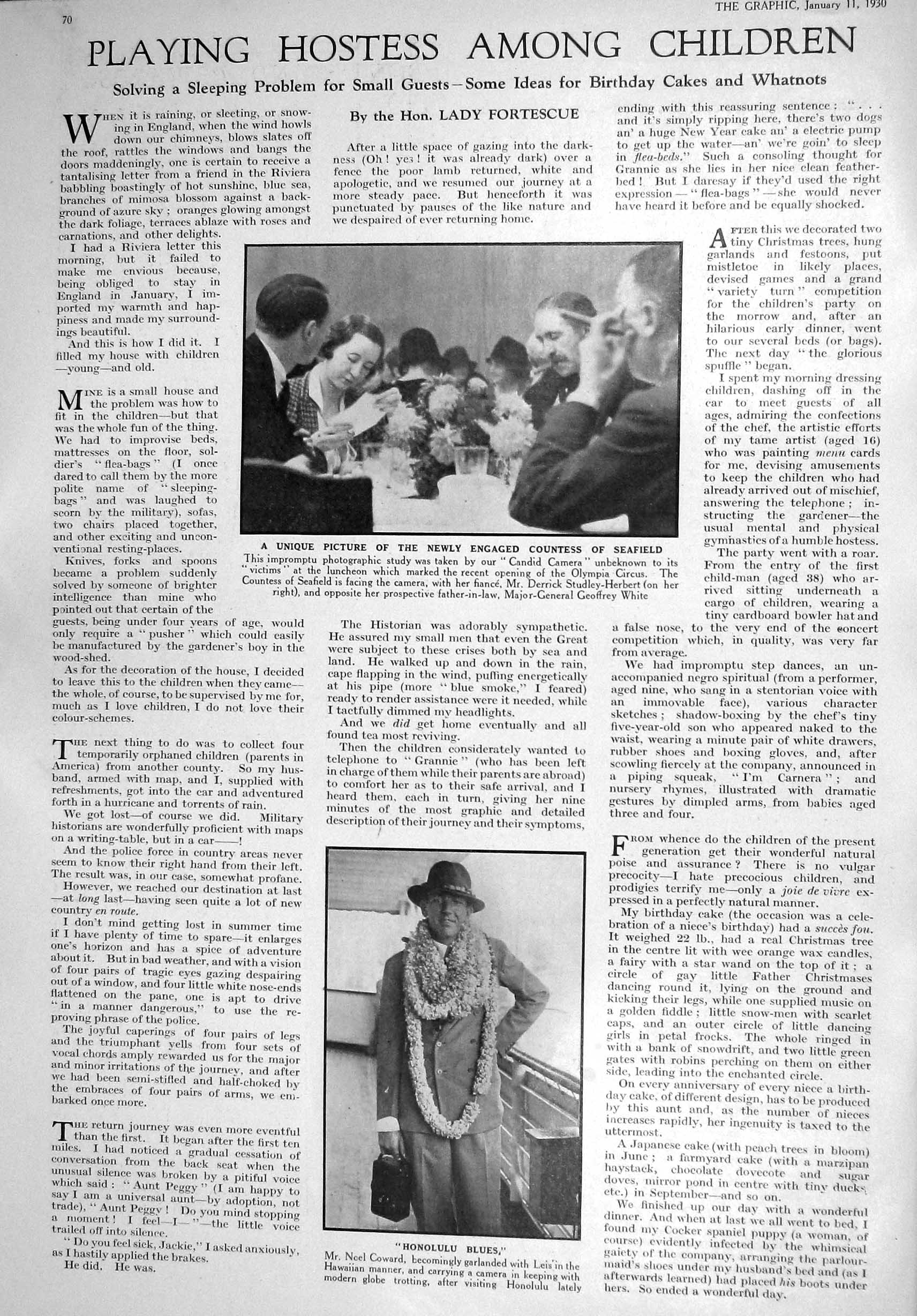 Old 1930 Olympia Derrick Studley-Herbert White Noel Coward Stephen Go 20th