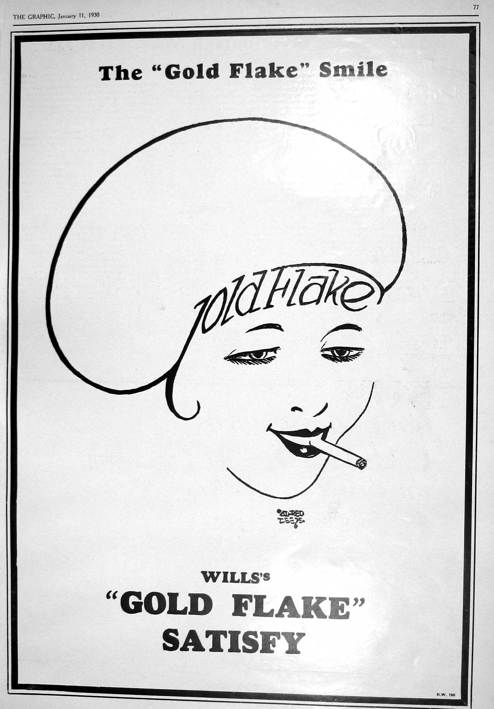 Antique Print 1930 Wills'S GFlake Cigarettes Player'S Virginia Louis Baron 20th
