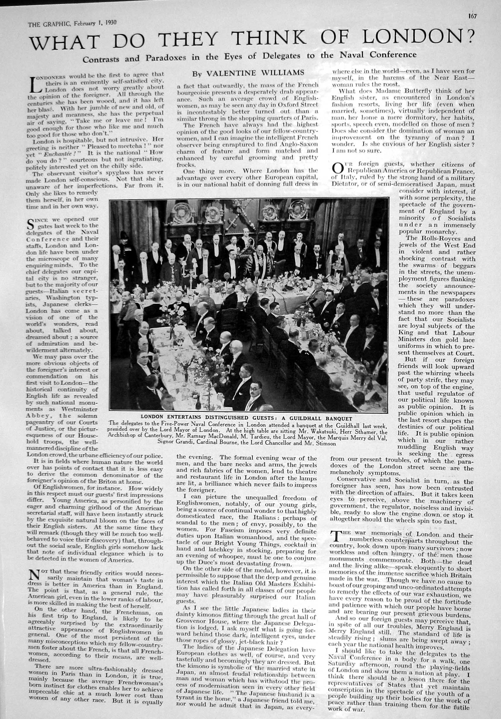 Old 1930 Five-Power Naval London Wakatsuki Sthamer Tardieu Grandi Bou 20th