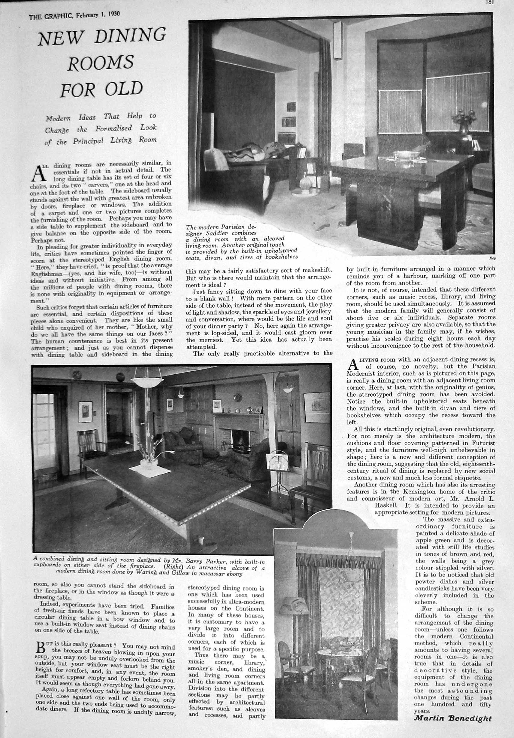 Old 1930 Sitting Room Barry Parker Waring Gillow Ireland France Rugby 20th