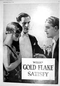 Antique Old Print 1930 Wills'S GFlake Cigarettes Crossley Sports Car Players