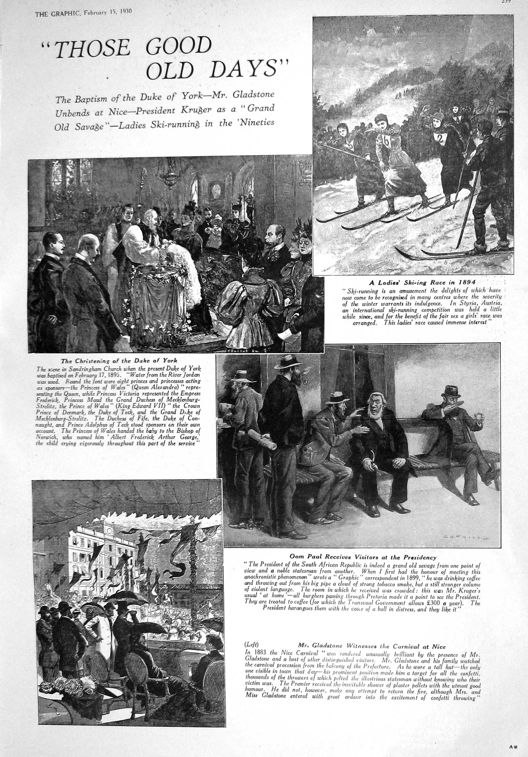 Old 1930 Baptism Duke York Sandringham Gladstone Nice Kruger Ladies S 20th