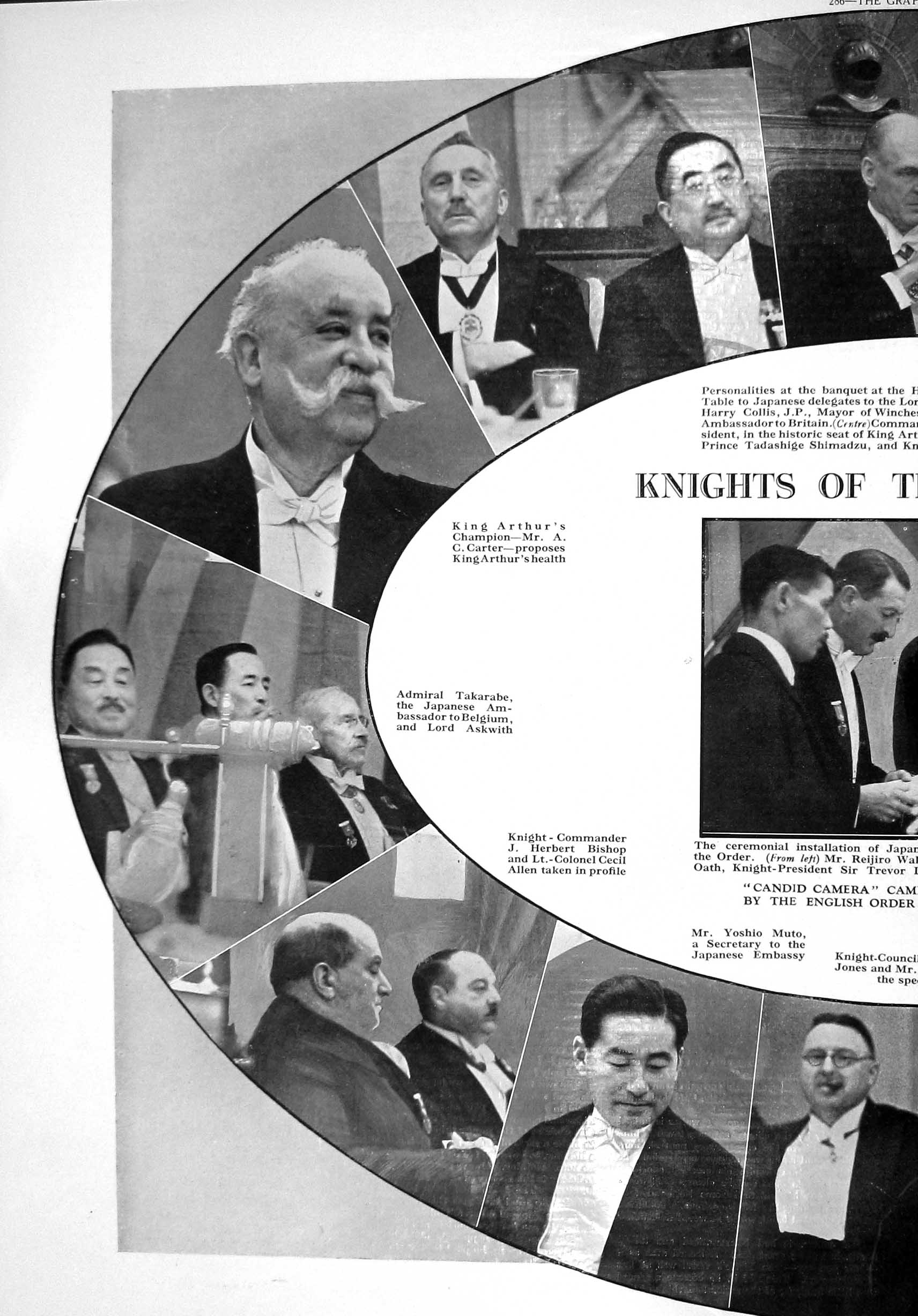 Old 1930 Knights Round Table Muto Herbert Carter Askwith Acland Knick 20th