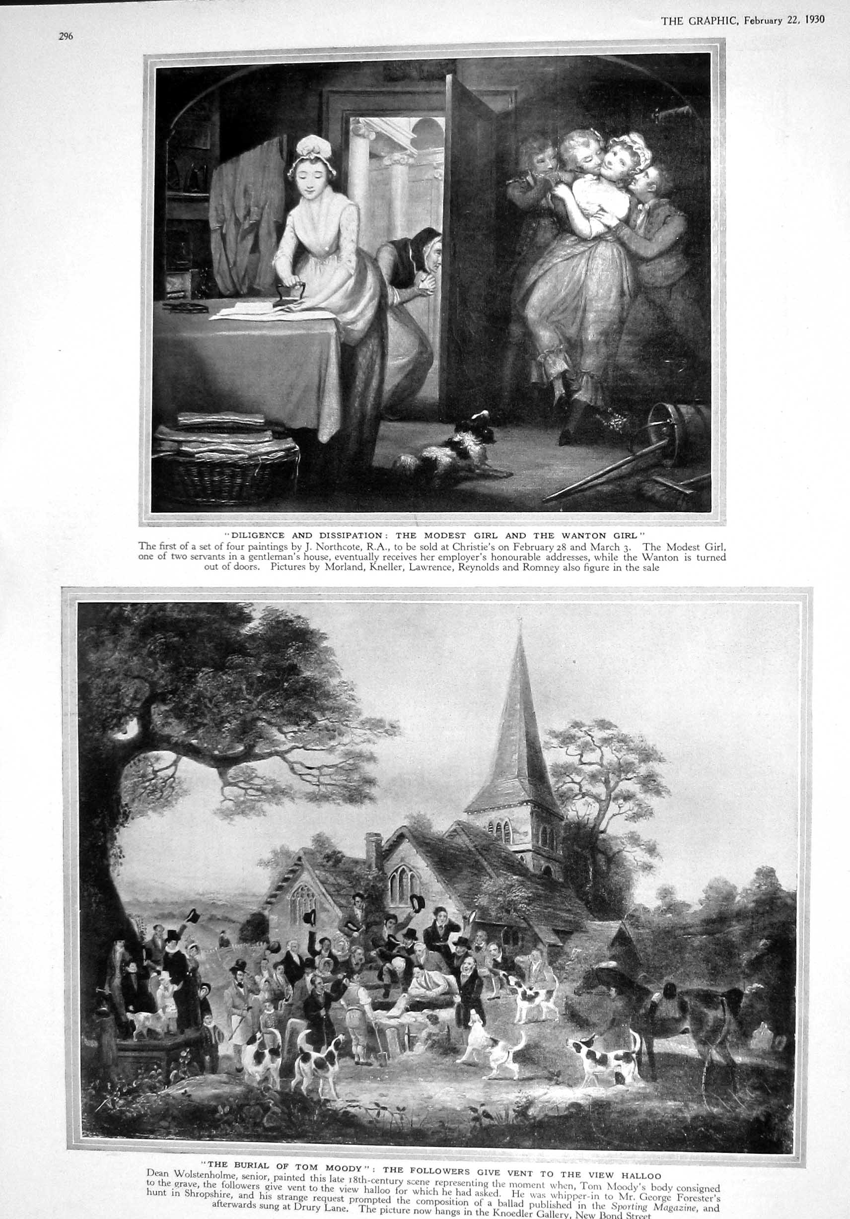 Old 1930 Funeral Tom Moody Halloo Servant Girl Christies Art Comte Ti 20th