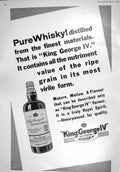 Old Print 1930 King George Iv Scotch Whisky Swan Edgar B.P. Oil Moorgate 20th