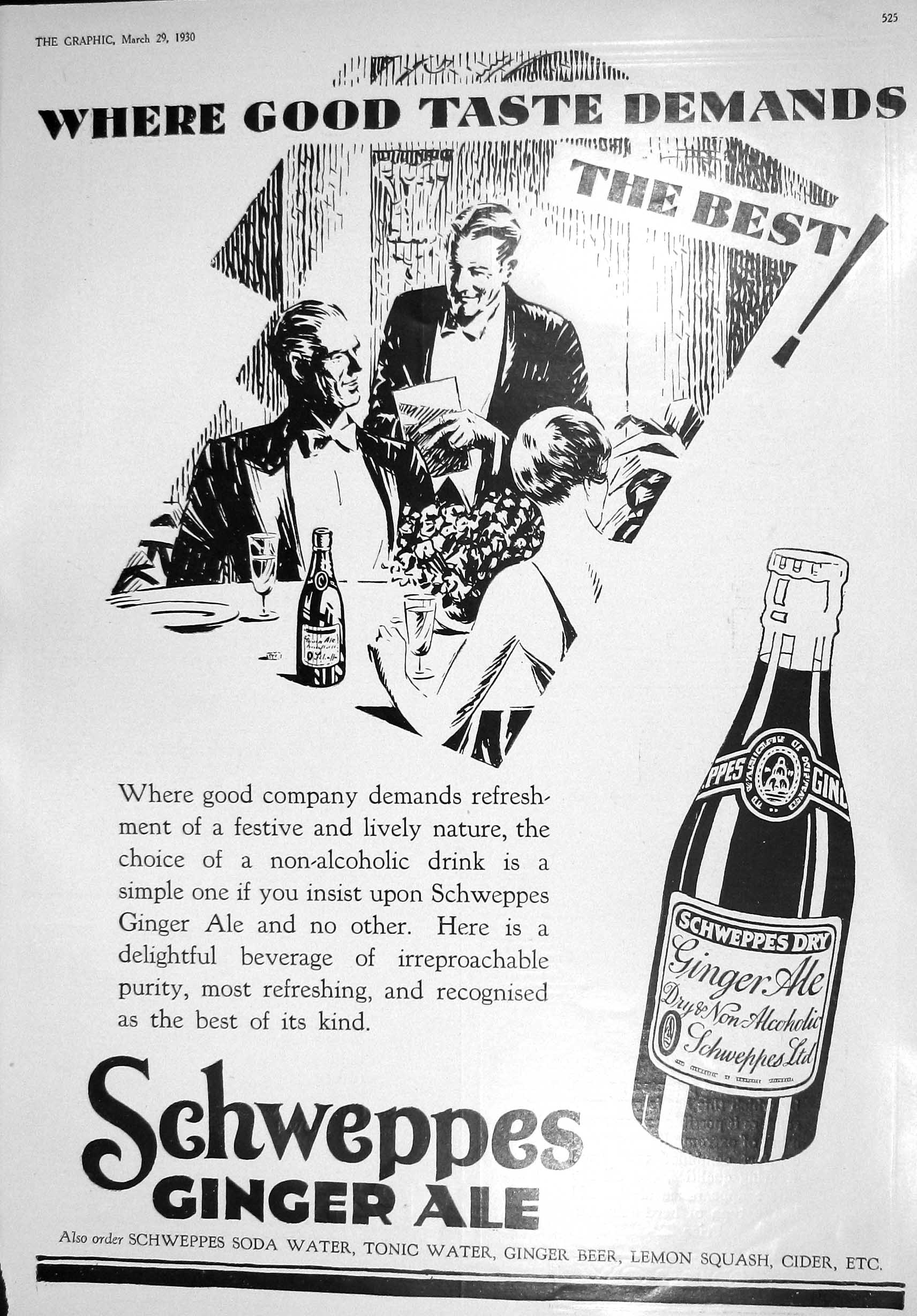 Antique Old Print 1930 Schweppes Ginger Ale Pepsodent Woodrow Luvisca Shirts