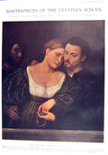 Old 1930 Venetian Lovers Romance Bordoe Duke Norfolk Madonna Rose Bow 20th