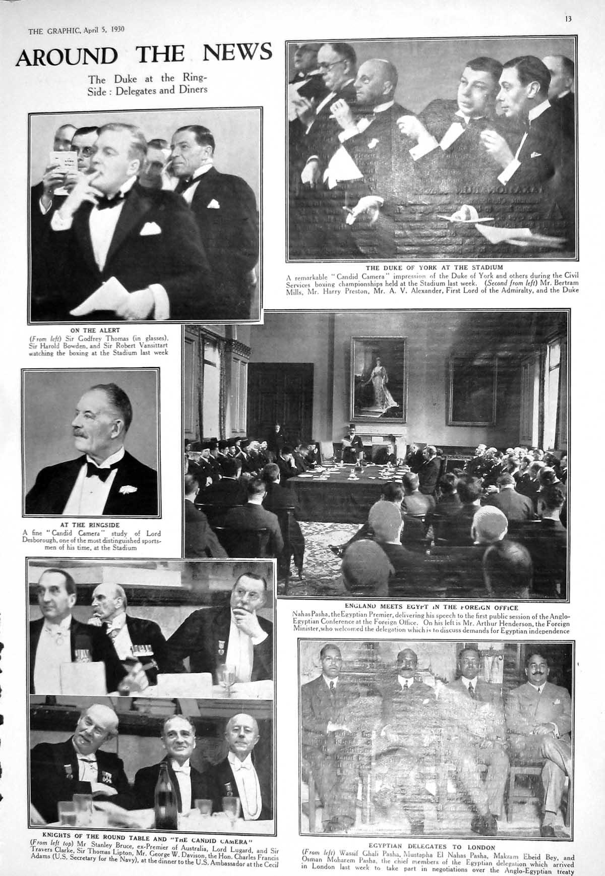 Old 1930 Godfrey Thomas Bowden Bruce Lugard Clarke Ghali Pasha Robert 20th